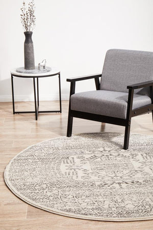 Chrome Addison Silver Round Rug - Floorsome - CHROME COLLECTION