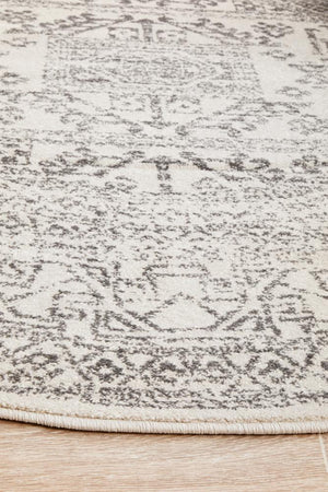 Chrome Addison Silver Round Rug - Floorsome - CHROME COLLECTION