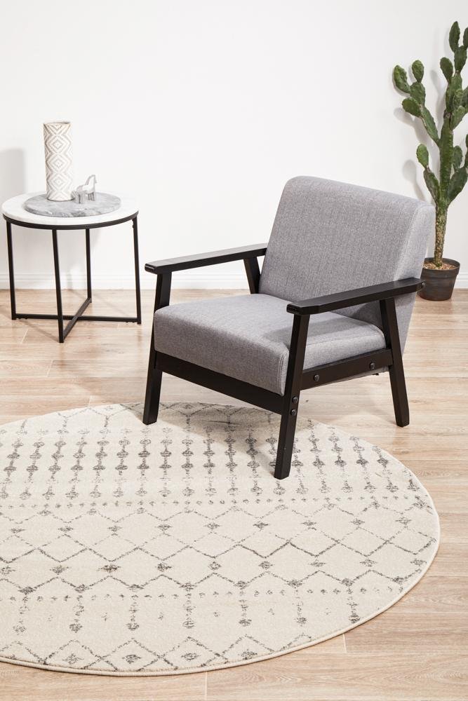 Chrome Elsa Silver Round Rug - Floorsome - CHROME COLLECTION - CRO - ELS - SIL - 150X150 - CHROME COLLECTION