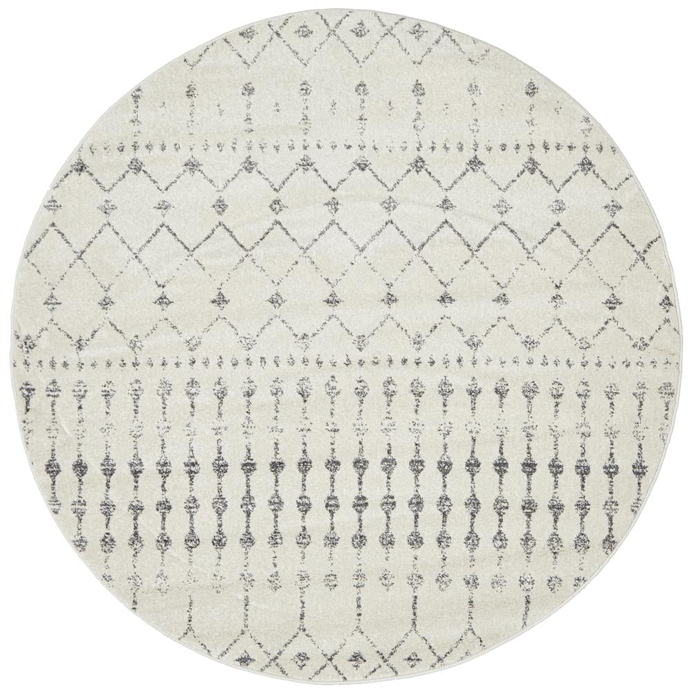 Chrome Elsa Silver Round Rug - Floorsome - CHROME COLLECTION - CRO - ELS - SIL - 150X150 - CHROME COLLECTION