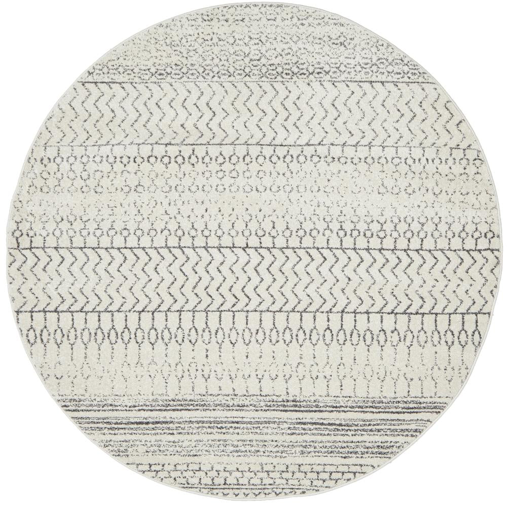 Chrome Harper Silver Round Rug - Floorsome - CHROME COLLECTION - CRO - HPR - SIL - 150X150 - CHROME COLLECTION