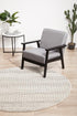 Chrome Harper Silver Round Rug - Floorsome - CHROME COLLECTION - CRO - HPR - SIL - 150X150 - CHROME COLLECTION