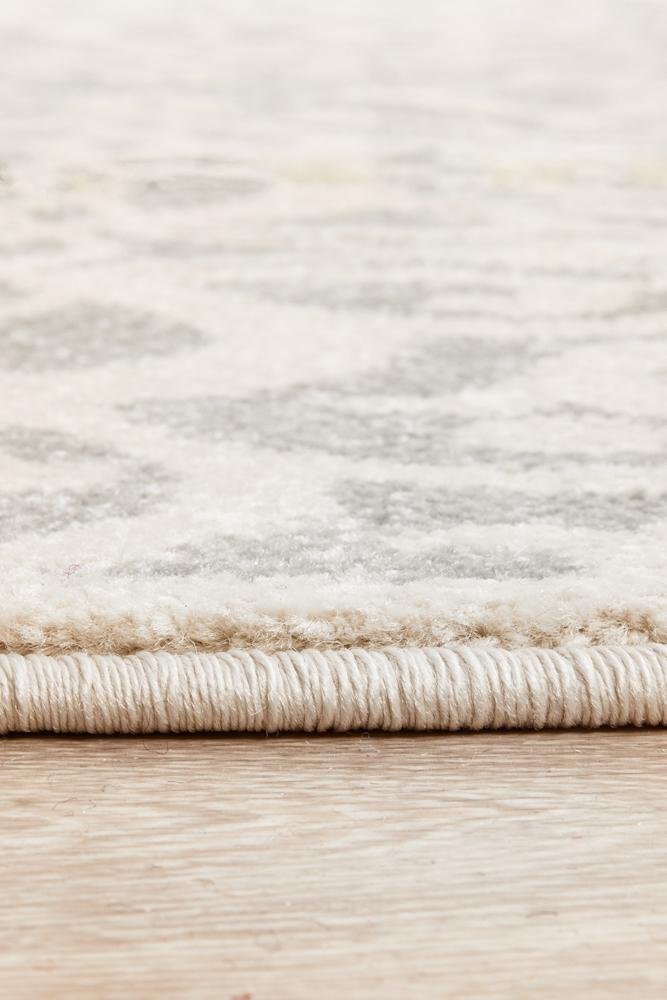 Chrome Lydia Silver Round Rug - Floorsome - CHROME COLLECTION - CRO - LYD - SIL - 150X150 - CHROME COLLECTION