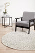 Chrome Lydia Silver Round Rug - Floorsome - CHROME COLLECTION - CRO - LYD - SIL - 150X150 - CHROME COLLECTION