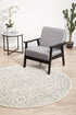 Chrome Lydia Silver Round Rug - Floorsome - CHROME COLLECTION - CRO - LYD - SIL - 150X150 - CHROME COLLECTION