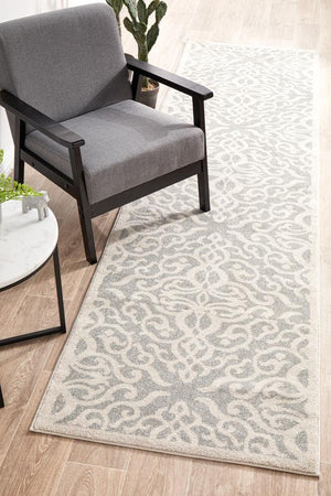 Chrome Lydia Silver Runner Rug - Floorsome - CHROME COLLECTION