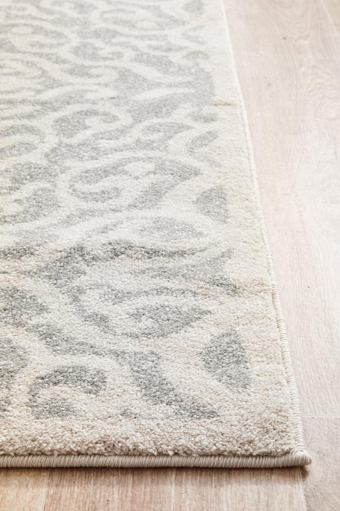 Chrome Lydia Silver Runner Rug - Floorsome - CHROME COLLECTION - CRO - LYD - SIL - 300X80 - CHROME COLLECTION