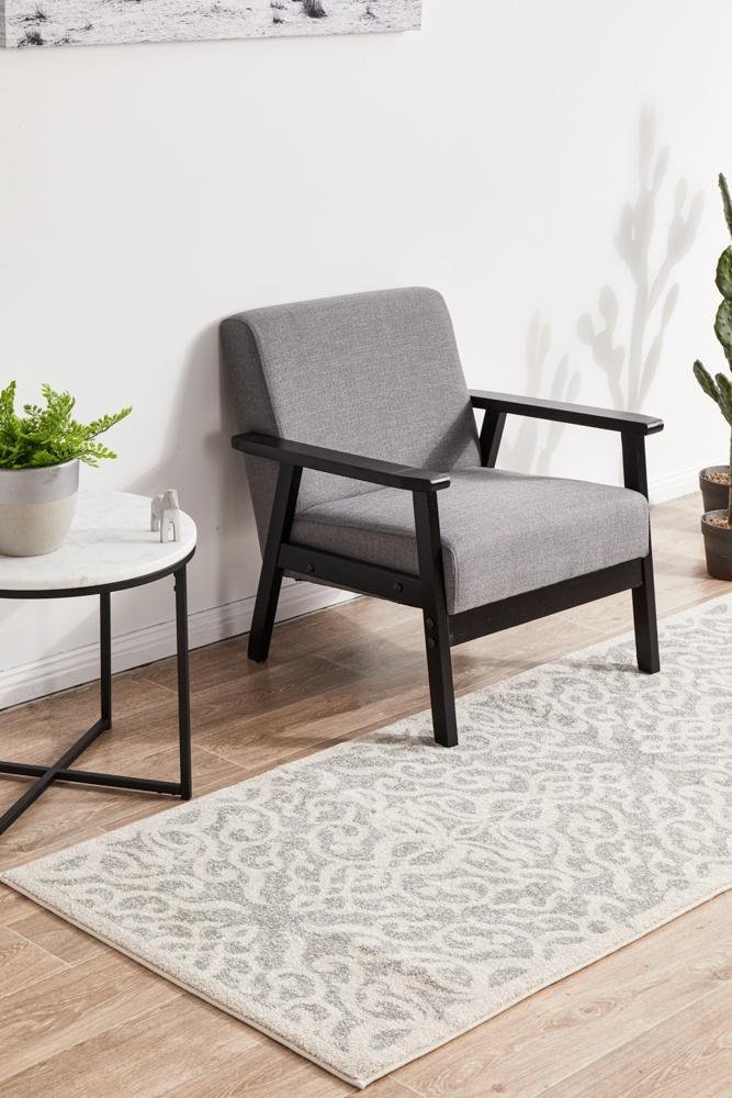 Chrome Lydia Silver Runner Rug - Floorsome - CHROME COLLECTION - CRO - LYD - SIL - 300X80 - CHROME COLLECTION