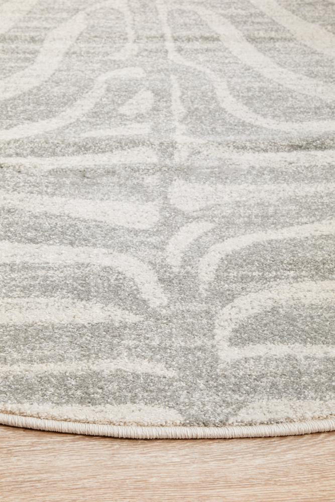Chrome Savannah Silver Round Rug - Floorsome - CHROME COLLECTION - CRO - SAV - SIL - 150X150 - CHROME COLLECTION
