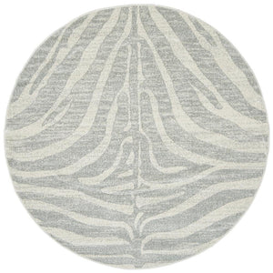 Chrome Savannah Silver Round Rug - Floorsome - CHROME COLLECTION