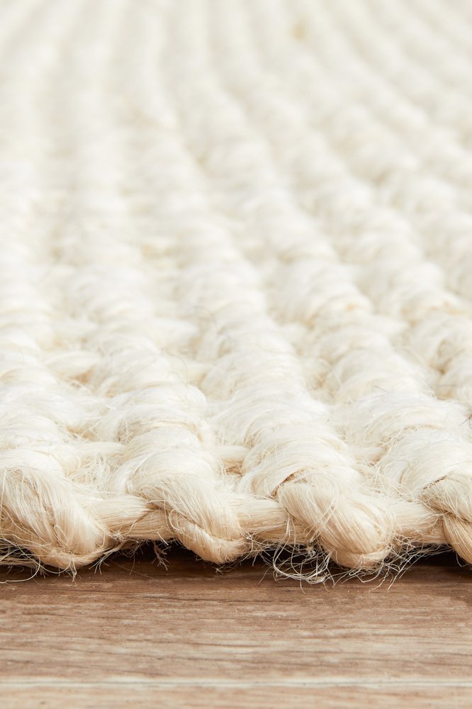 Chunky Natural Fiber Barker Bleach Runner Rug - Floorsome - Flatweave - ATR - BKR - BCH - 300X80 - Flatweave