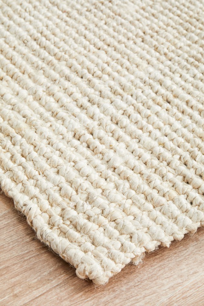 Chunky Natural Fiber Barker Bleach Runner Rug - Floorsome - Flatweave - ATR - BKR - BCH - 300X80 - Flatweave