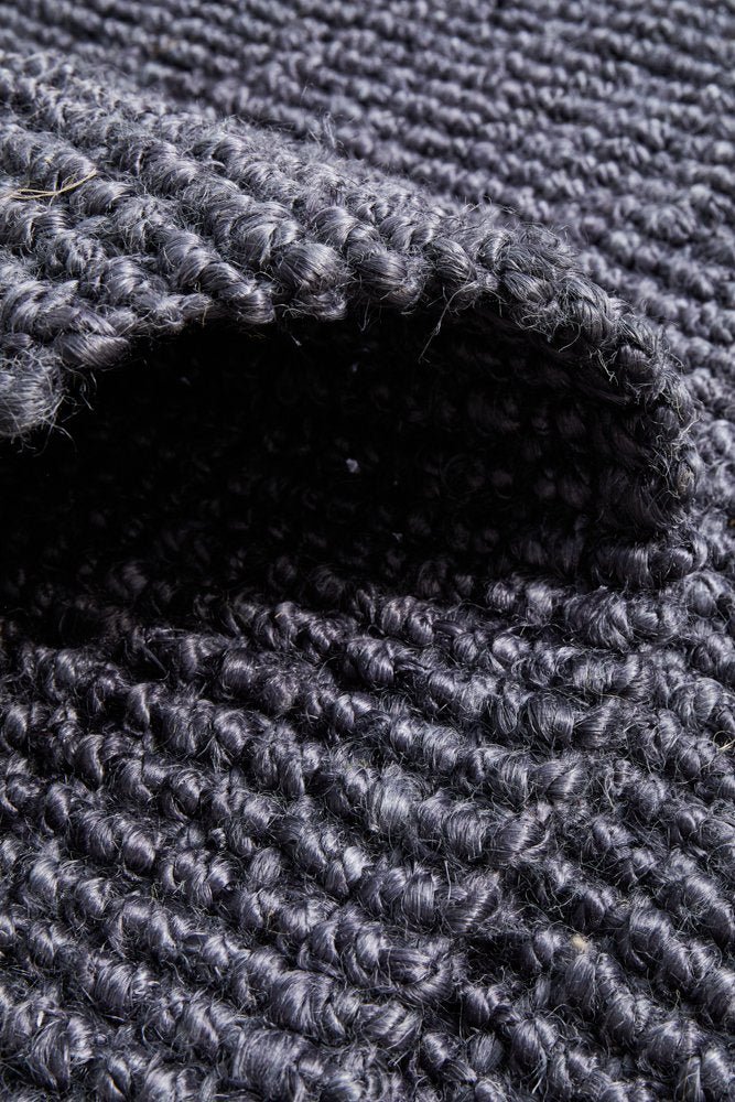 Chunky Natural Fiber Barker Navy Runner Rug - Floorsome - Flatweave - ATR - BKR - NAV - 300X80 - Flatweave
