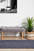 Chunky Natural Fiber Barker Navy Runner Rug - Floorsome - Flatweave - ATR - BKR - NAV - 300X80 - Flatweave