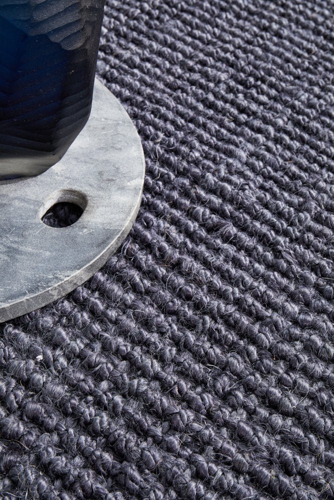 Chunky Natural Fiber Barker Navy Runner Rug - Floorsome - Flatweave - ATR - BKR - NAV - 300X80 - Flatweave