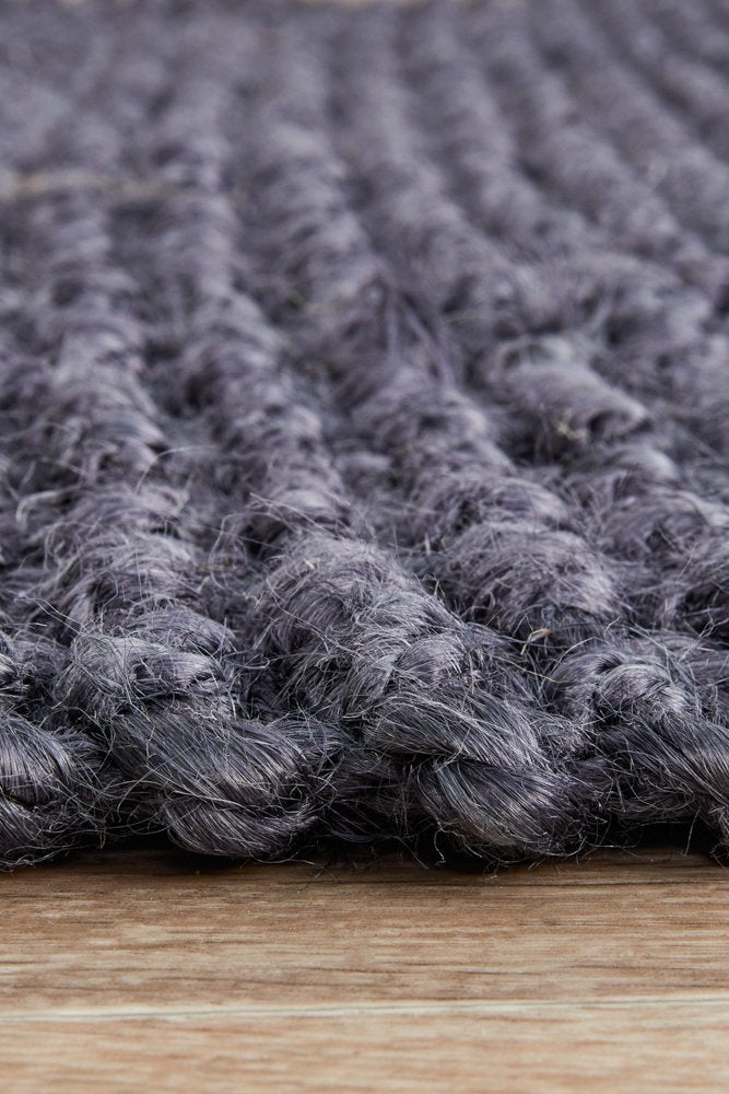 Chunky Natural Fiber Barker Navy Runner Rug - Floorsome - Flatweave - ATR - BKR - NAV - 300X80 - Flatweave