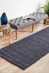 Chunky Natural Fiber Barker Navy Runner Rug - Floorsome - Flatweave - ATR - BKR - NAV - 300X80 - Flatweave