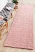 Chunky Natural Fiber Barker Pink Runner Rug - Floorsome - Flatweave