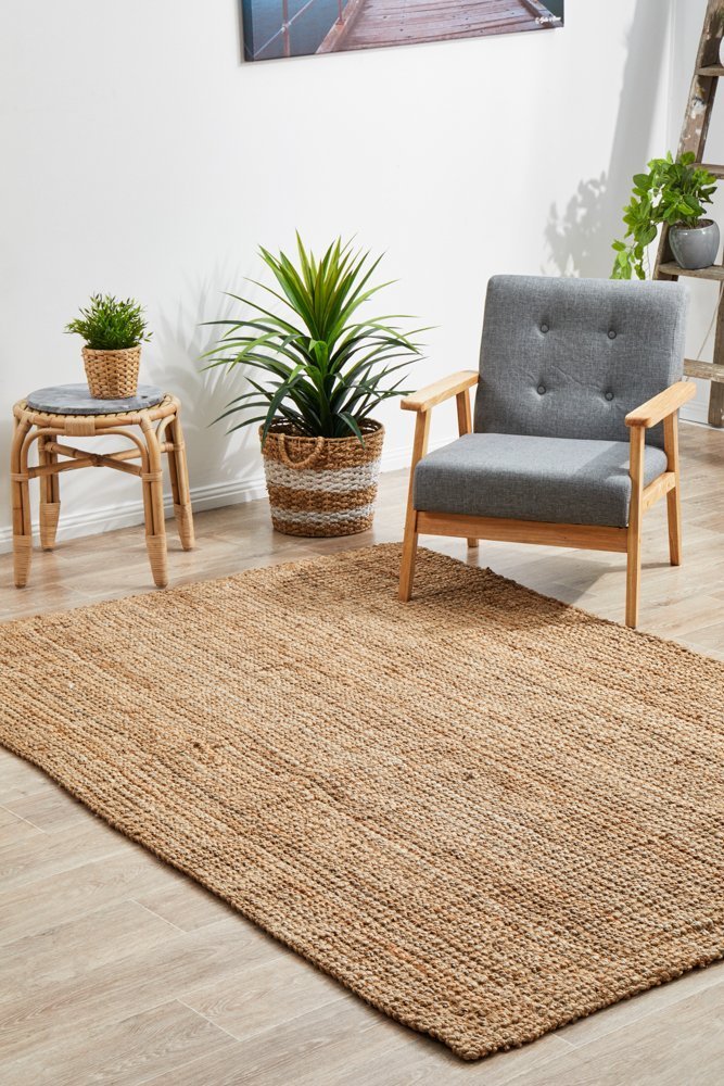 Chunky Natural Fiber Barker Rug - Floorsome - Flatweave - ATR - BKR - NAT - 220X150 - Flatweave