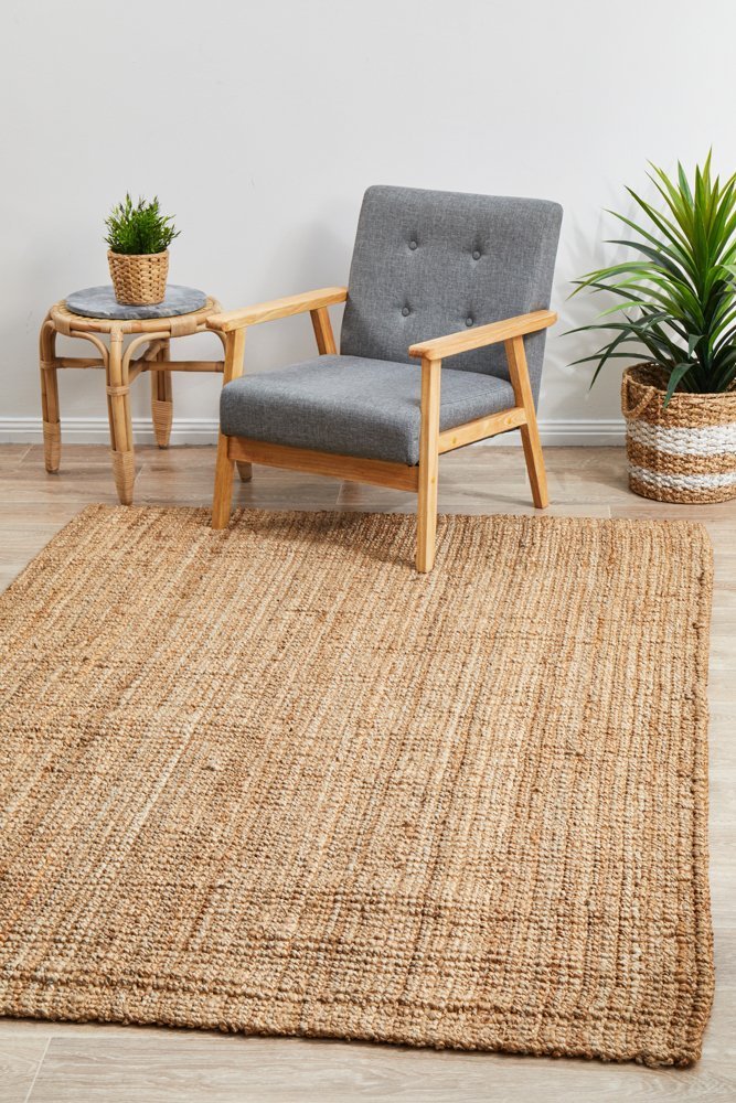 Chunky Natural Fiber Barker Rug - Floorsome - Flatweave - ATR - BKR - NAT - 220X150 - Flatweave