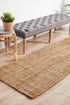 Chunky Natural Fiber Barker Runner Rug - Floorsome - Flatweave - ATR - BKR - NAT - 300X80 - Flatweave