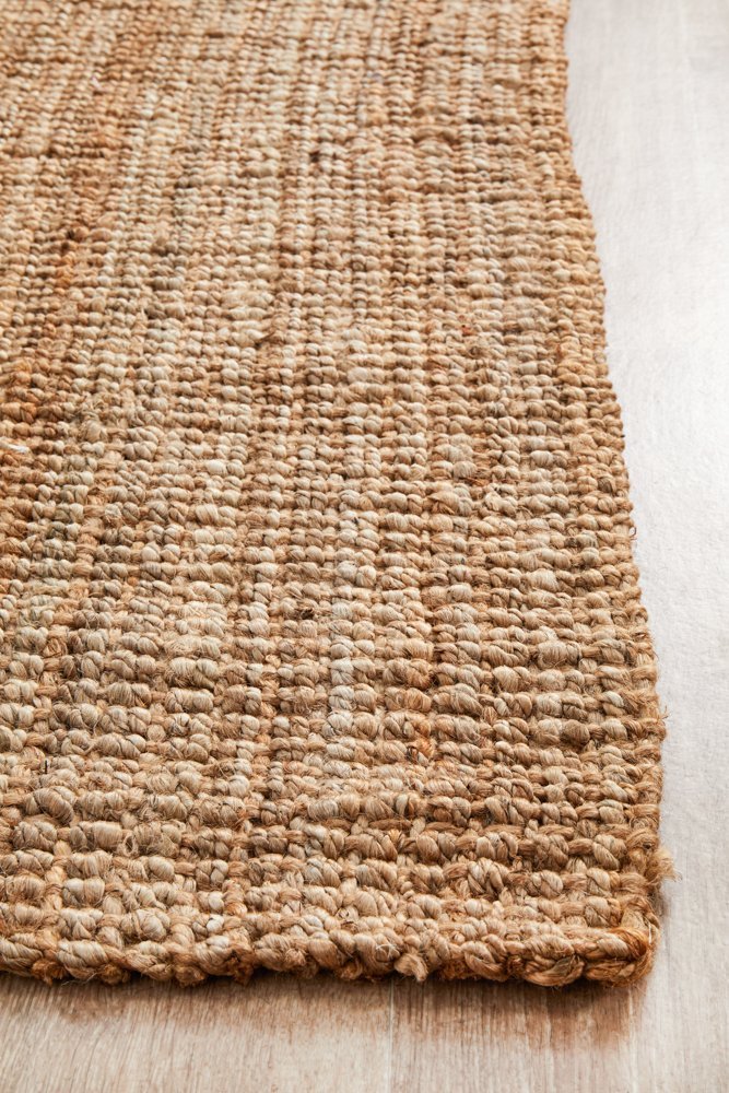 Chunky Natural Fiber Barker Runner Rug - Floorsome - Flatweave - ATR - BKR - NAT - 300X80 - Flatweave