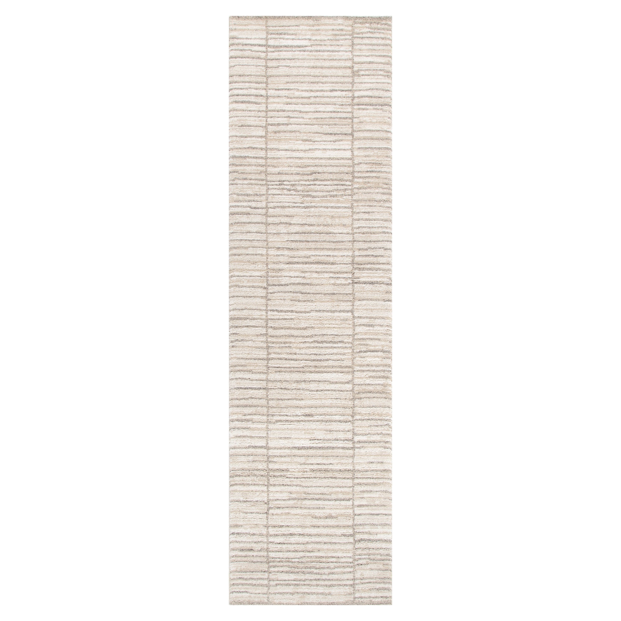 Clara Distressed Thick Lines Beige Grey Rug - Floorsome - Area Rug - CLAR803C107 - Area Rug