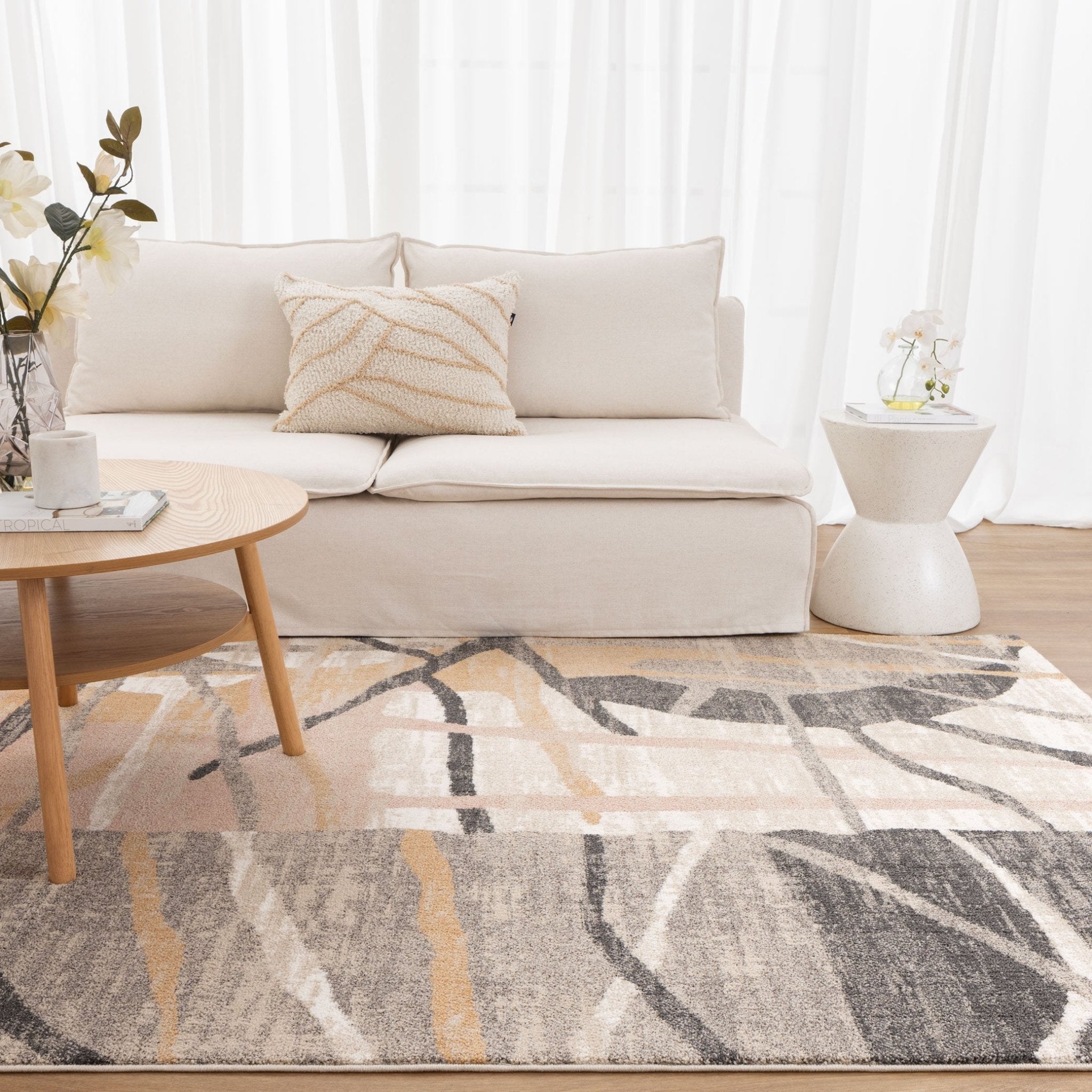 Clara Watercolour Splash Multi Rug - Floorsome - Area Rug - CLAR160C102 - Area Rug