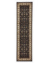 Classic Rug Black with Ivory Border Runner - Floorsome - Traditional - SYD - 1 - BI - 300X80 - Traditional