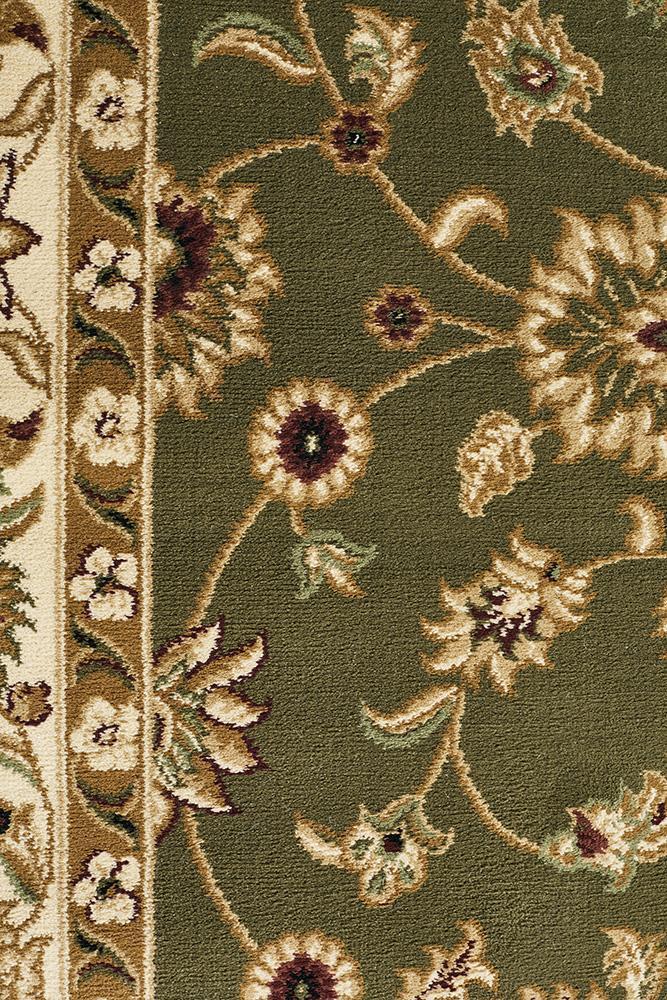 Classic Rug Green with Ivory Border - Floorsome - Traditional - SYD - 1 - GI - 150X80 - Traditional