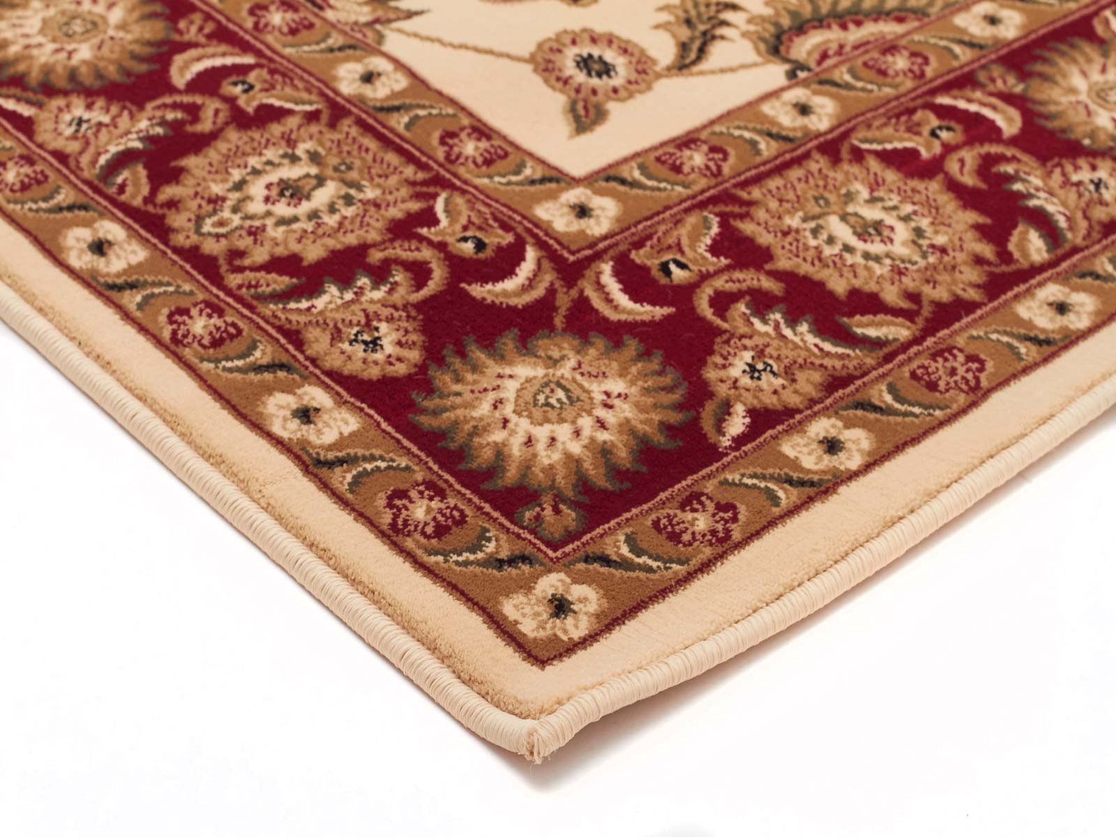 Classic Rug Ivory with Red Border Runner - Floorsome - Traditional - SYD - 1 - IR - 300X80 - Traditional