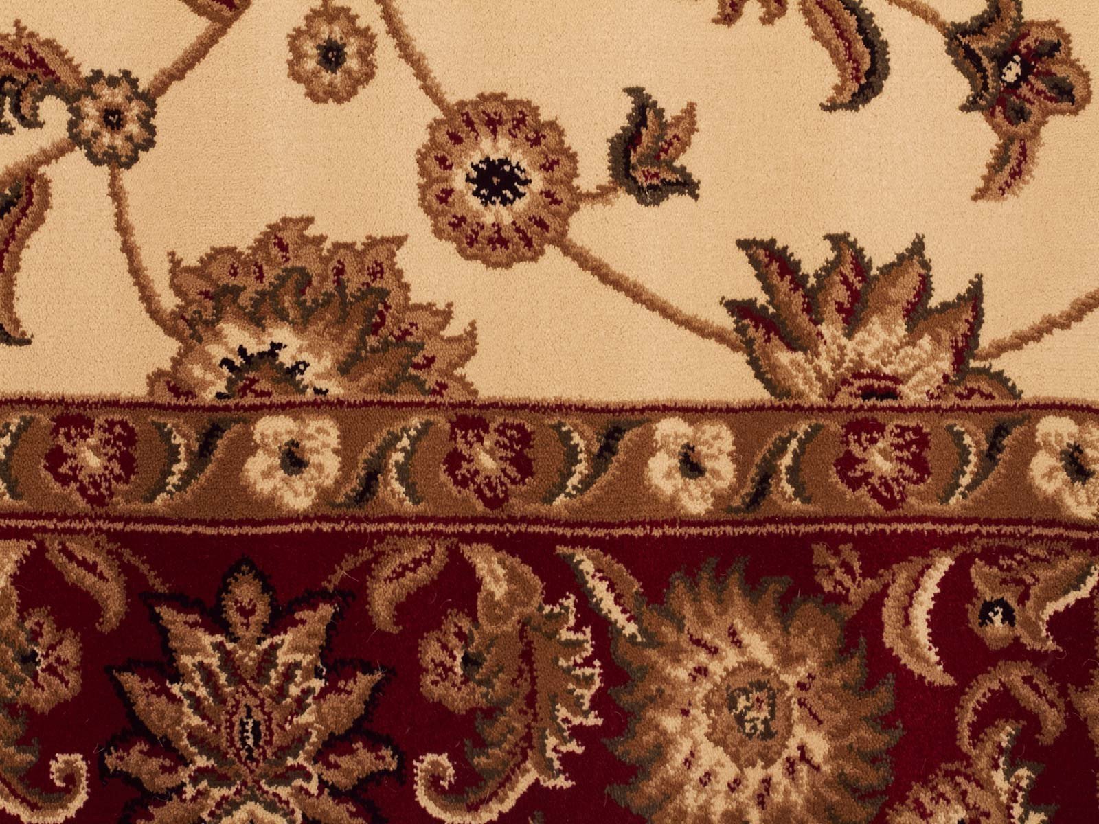 Classic Rug Ivory with Red Border Runner - Floorsome - Traditional - SYD - 1 - IR - 300X80 - Traditional