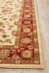 Classic Rug Ivory with Red Border - Floorsome - Traditional - SYD - 1 - IR - 150X80 - Traditional