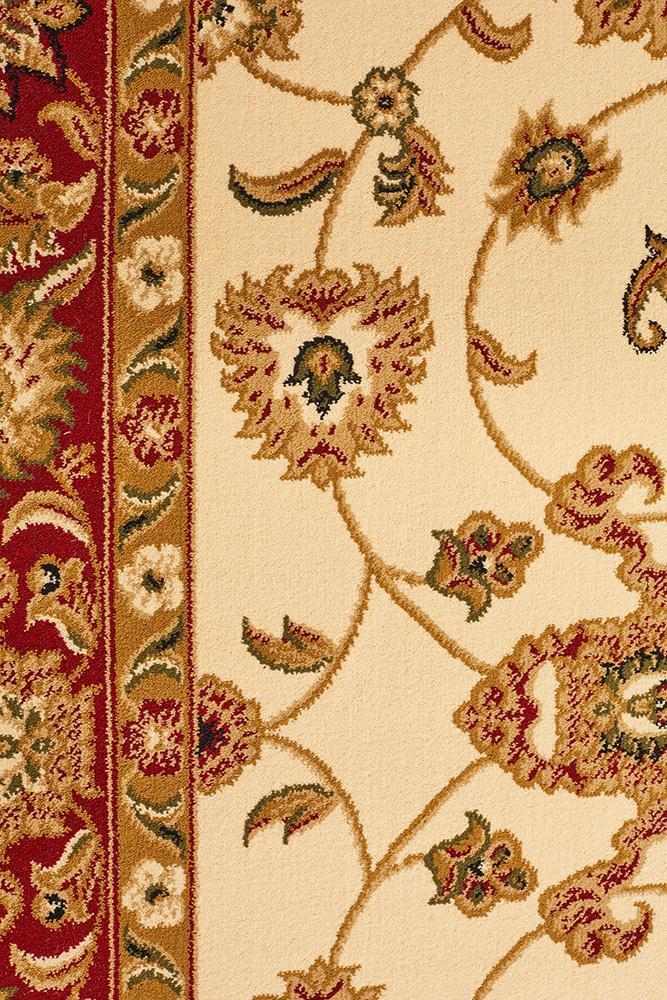 Classic Rug Ivory with Red Border - Floorsome - Traditional - SYD - 1 - IR - 150X80 - Traditional