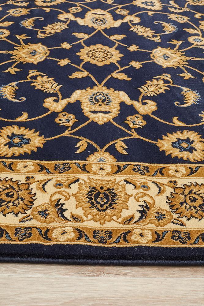 Classic Rug Navy with Ivory Border - Floorsome - Traditional - SYD - 1 - NI - 150X80 - Traditional