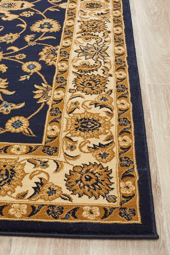Classic Rug Navy with Ivory Border - Floorsome - Traditional - SYD - 1 - NI - 150X80 - Traditional