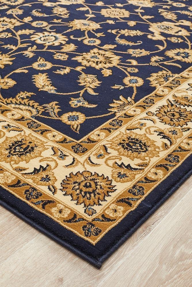 Classic Rug Navy with Ivory Border - Floorsome - Traditional - SYD - 1 - NI - 150X80 - Traditional