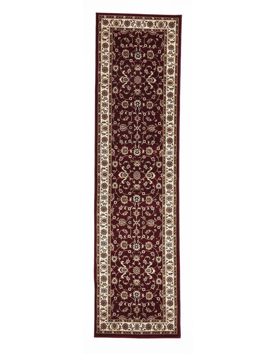Classic Rug Red with Ivory Border Runner - Floorsome - Traditional - SYD - 1 - RI - 300X80 - Traditional