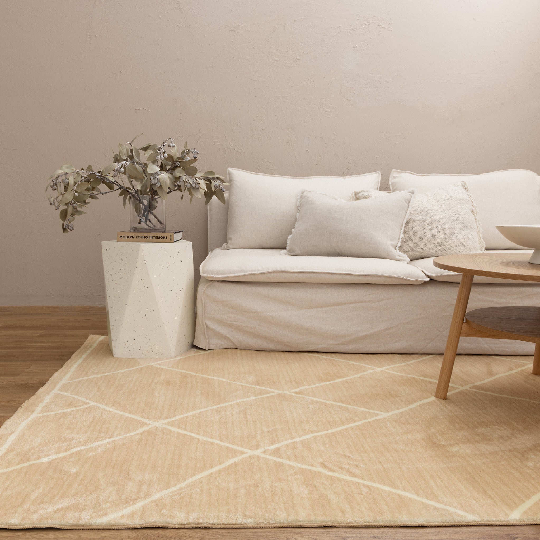 Cloud Diamonds Beige - Floorsome - Rug - FAIR12005 - Rug
