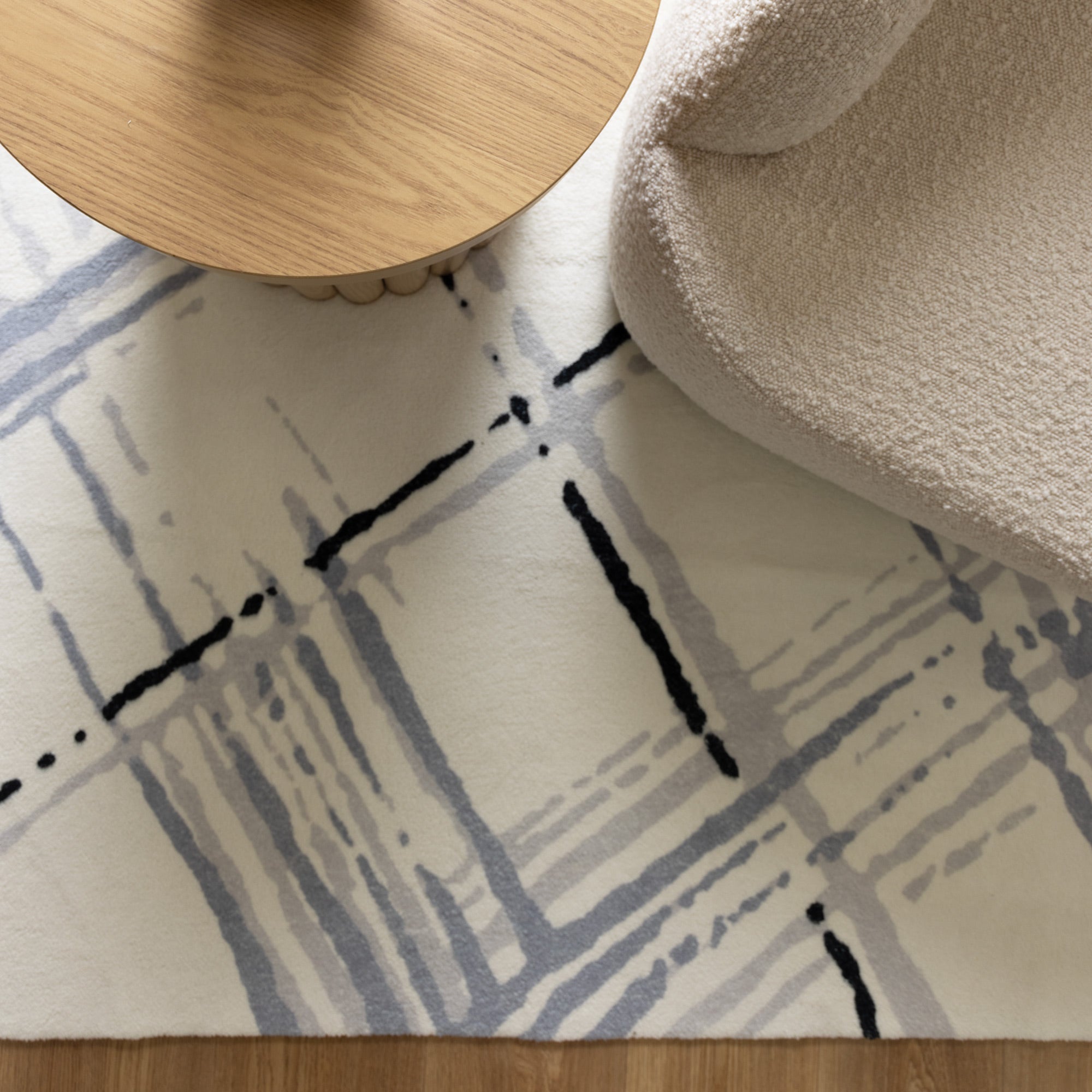 Cloud Geo Cream Blue - Floorsome - Rug - FAIR12004 - Rug