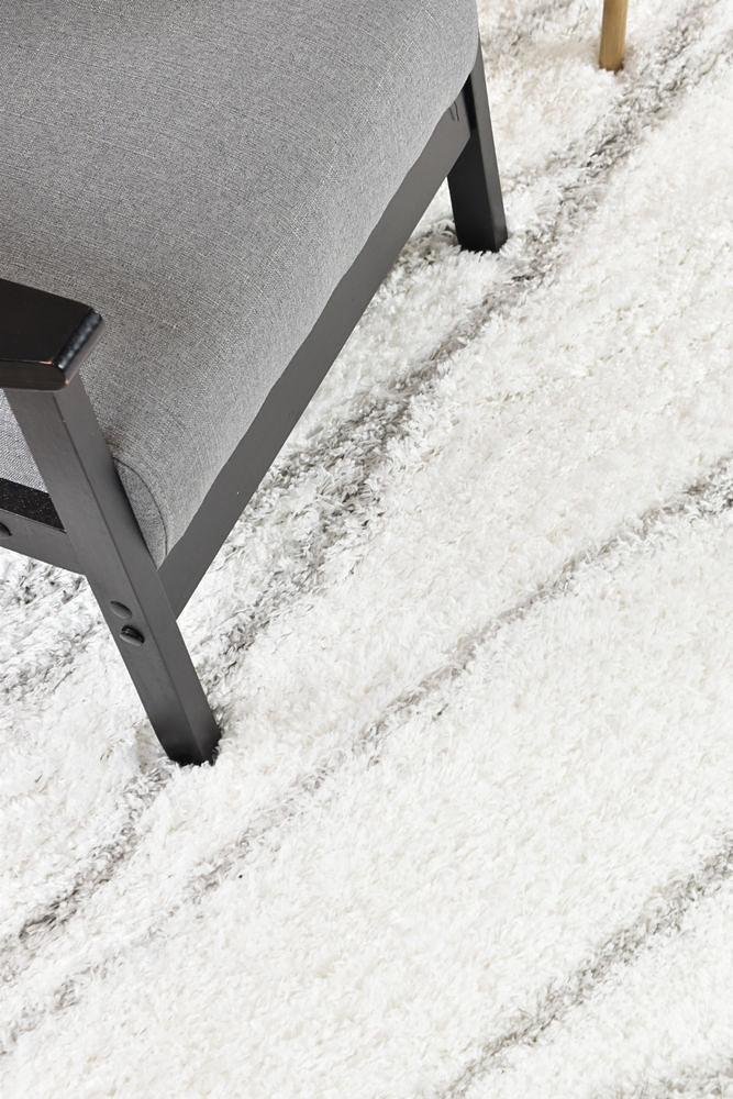 Cobi Shaggy White Rug 8741A - Floorsome - Shag - MASCOT - 8741A - WHITE - WHITE - 80X150 - Shag