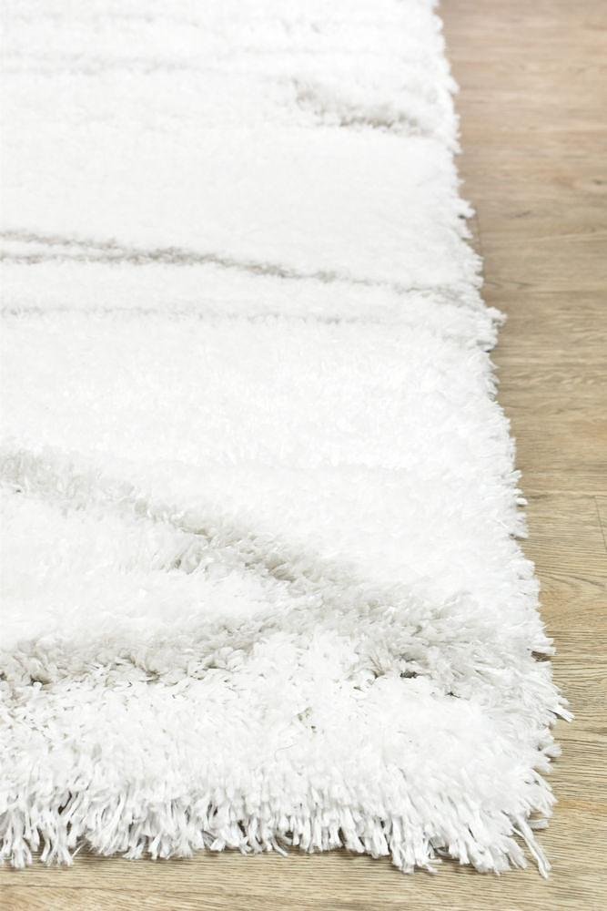 Cobi Shaggy White Rug 8741A - Floorsome - Shag - MASCOT - 8741A - WHITE - WHITE - 80X150 - Shag