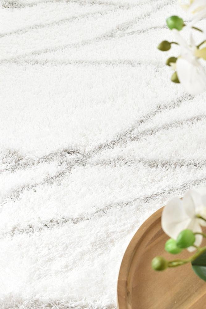 Cobi Shaggy White Rug 8741A - Floorsome - Shag - MASCOT - 8741A - WHITE - WHITE - 80X150 - Shag