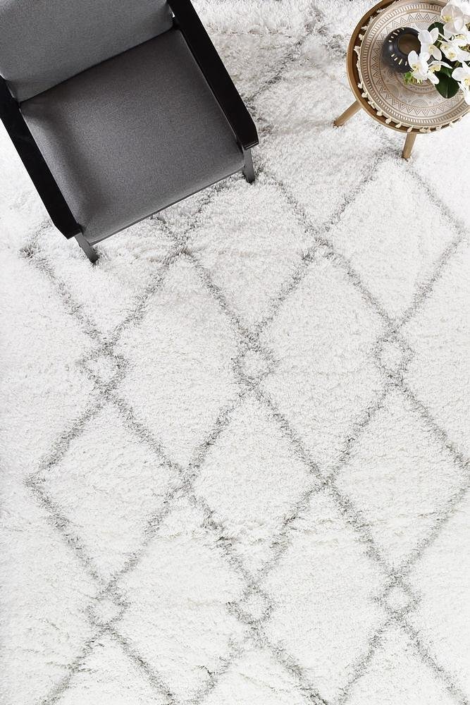 Cobi Shaggy White Rug 8744A - Floorsome - SHAGGY - MASCOT - 8744A - WHITE - WHITE - 80X150 - SHAGGY