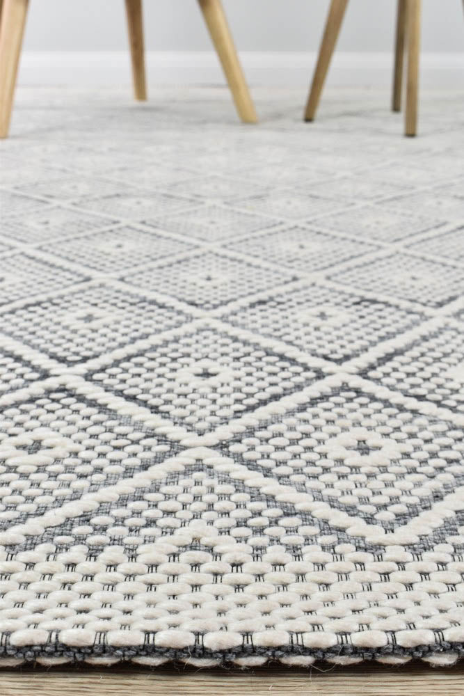 Collins Soapstone Wool Rug - Floorsome - FLATWEAVE - TASCO - WHITE - 160X230 - FLATWEAVE