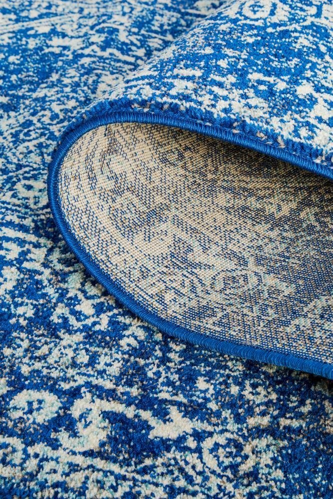 Contrast Navy Transitional Runner Rug - Floorsome - Modern - EVO - 253 - NAVY - 300X80 - Modern