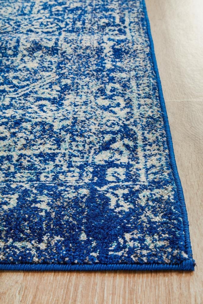 Contrast Navy Transitional Runner Rug - Floorsome - Modern - EVO - 253 - NAVY - 300X80 - Modern