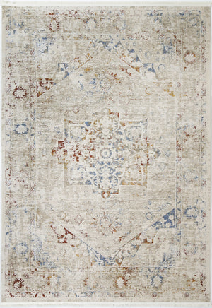 Cordelia Classic Vintage Beige Multi Rug - Floorsome - Rug