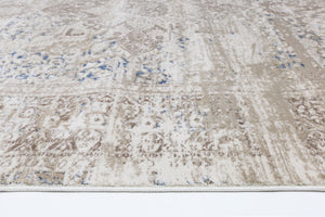 Cordelia Medalion Beige Blue Rug - Floorsome - Rug