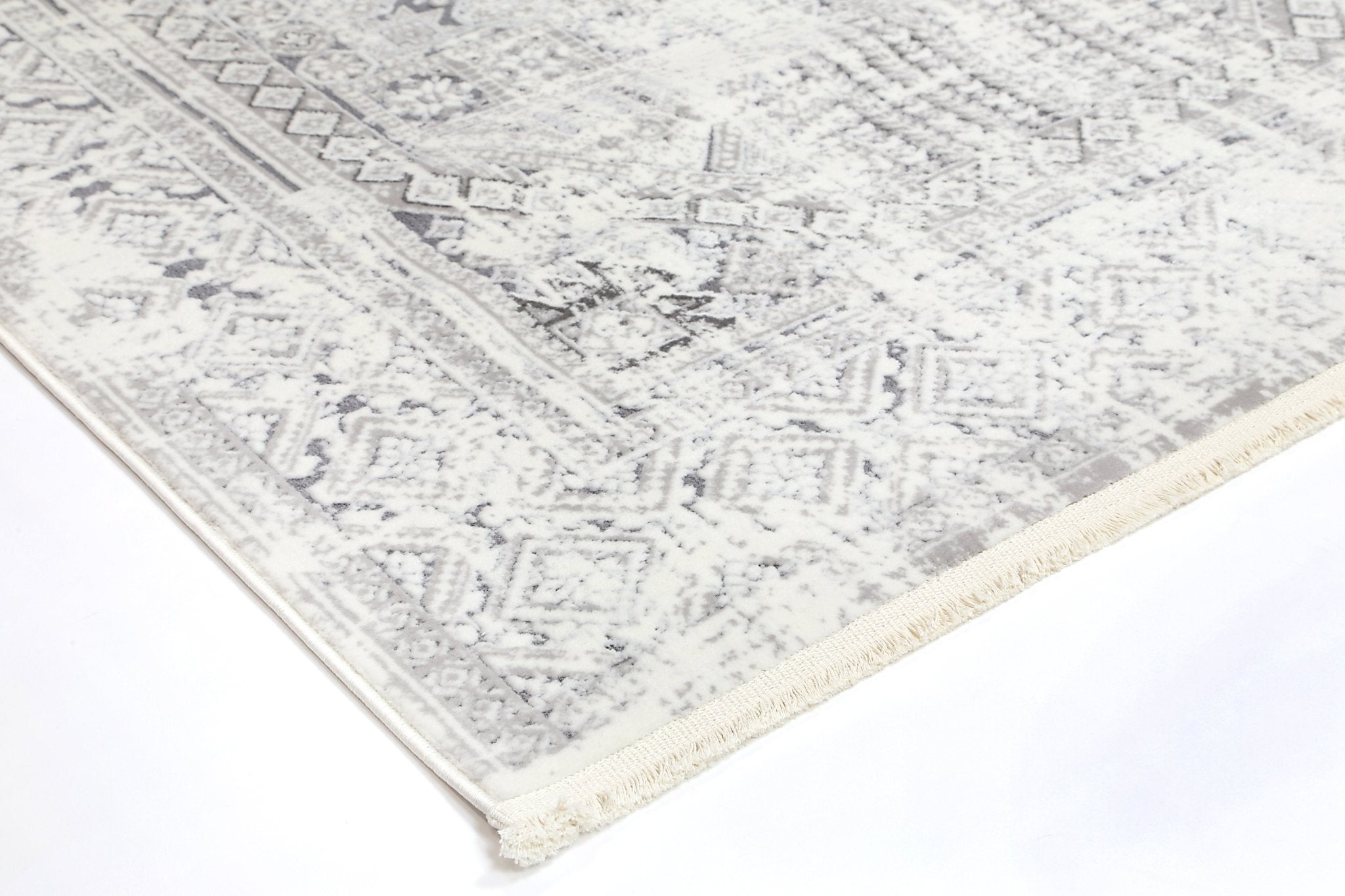 Cordelia Panel Grey Rug - Floorsome - Rug - BOHE16003GREY - Rug